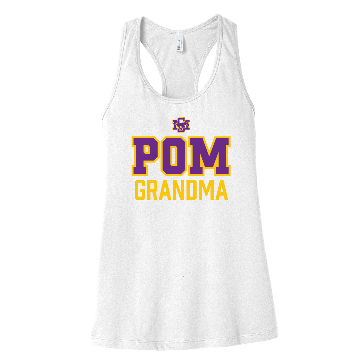 Sunrise Mountain Pom Grandma Womens Racerback Tank