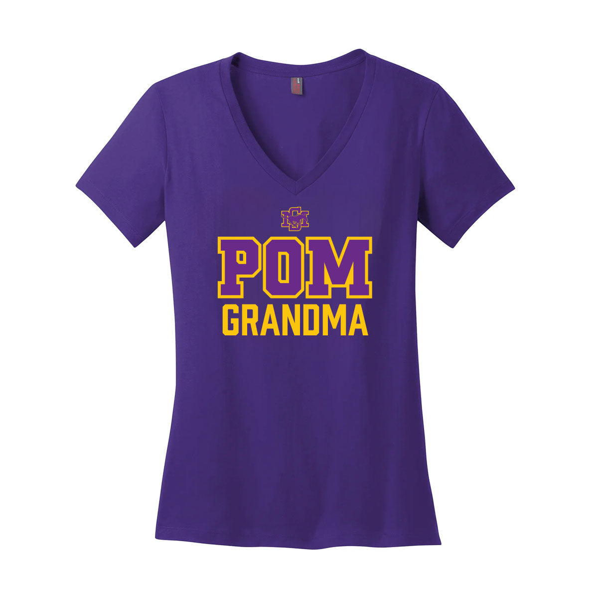 Sunrise Mountain Pom Grandma Women's V-Neck Tee