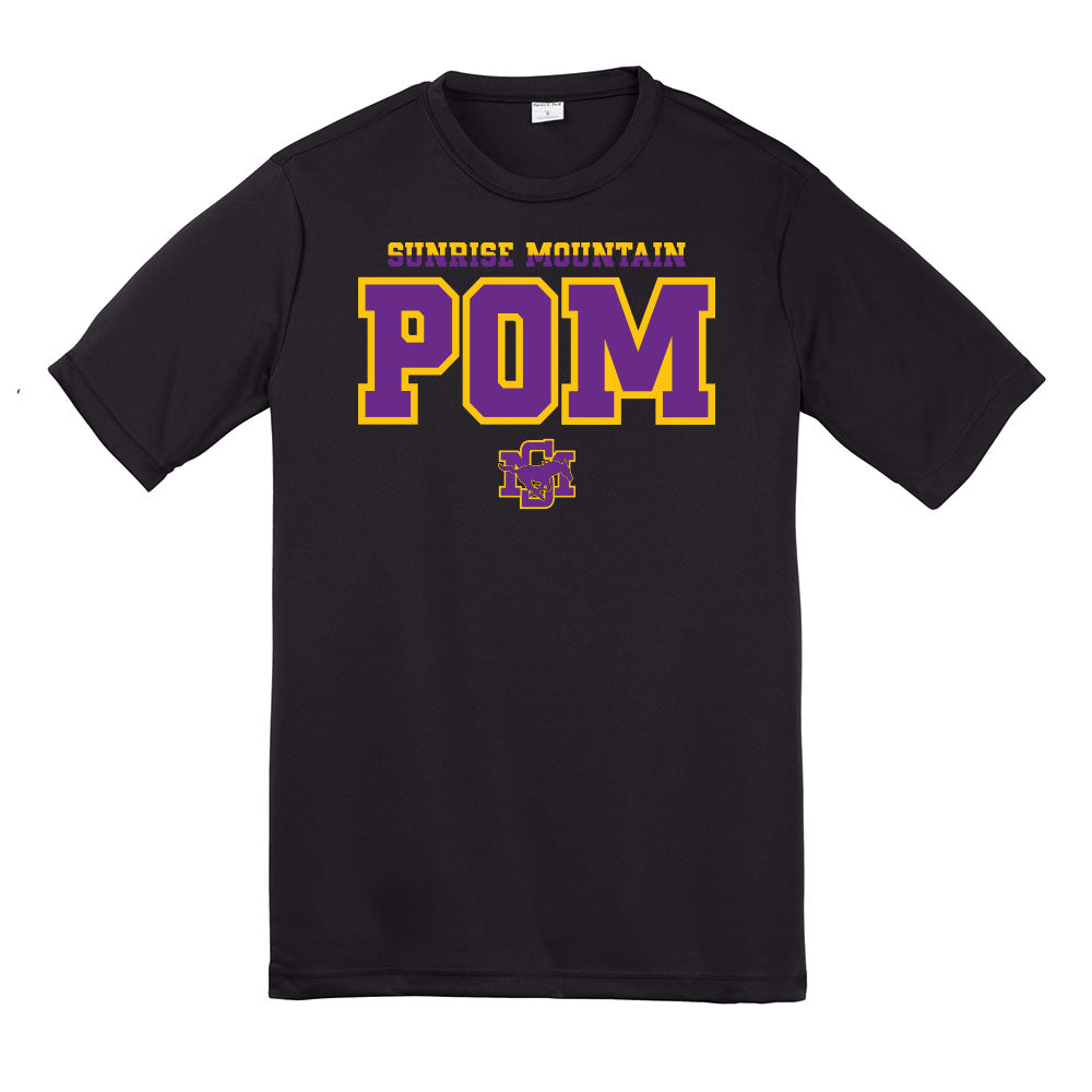 Sunrise Mountain Pom 2 Color Dri Fit Tee