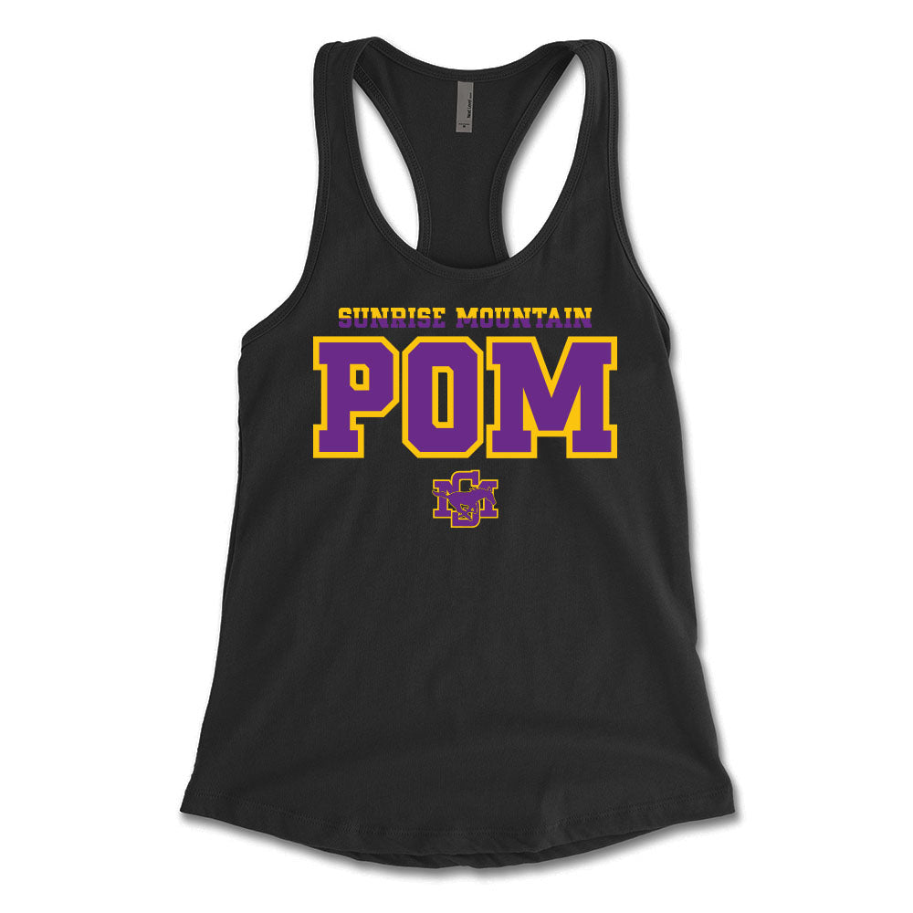 Sunrise Mountain Pom 2 Color Womens Racerback Tank