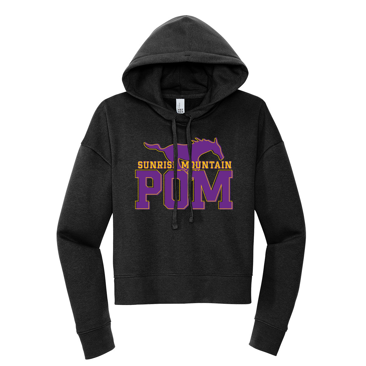 Sunrise Mountain Pom Cropped Hoodie