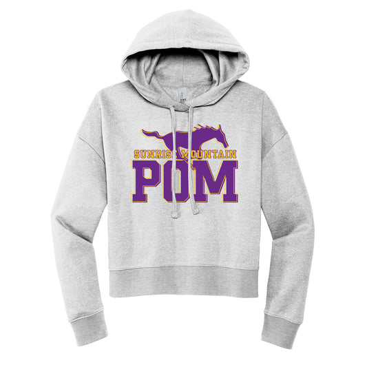 Sunrise Mountain Pom Cropped Hoodie