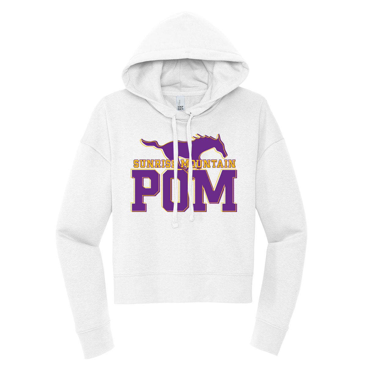 Sunrise Mountain Pom Cropped Hoodie