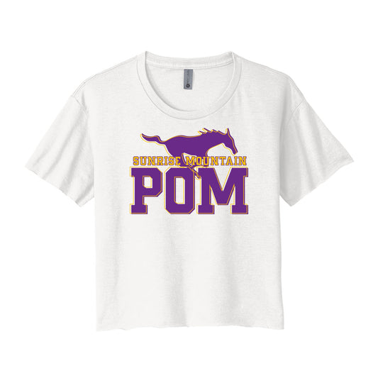 Sunrise Mountain Pom Cropped Tee