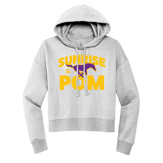 Sunrise Mustang Pom Cropped Hoodie