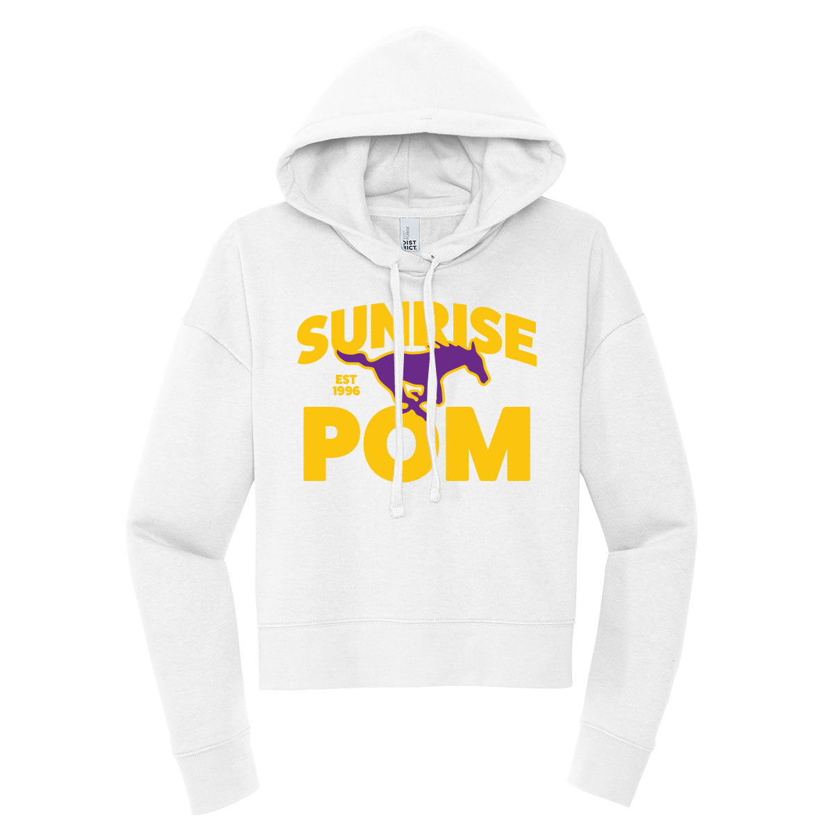 Sunrise Mustang Pom Cropped Hoodie