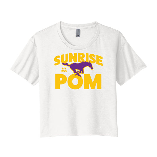 Sunrise Mustang Pom Cropped Tee
