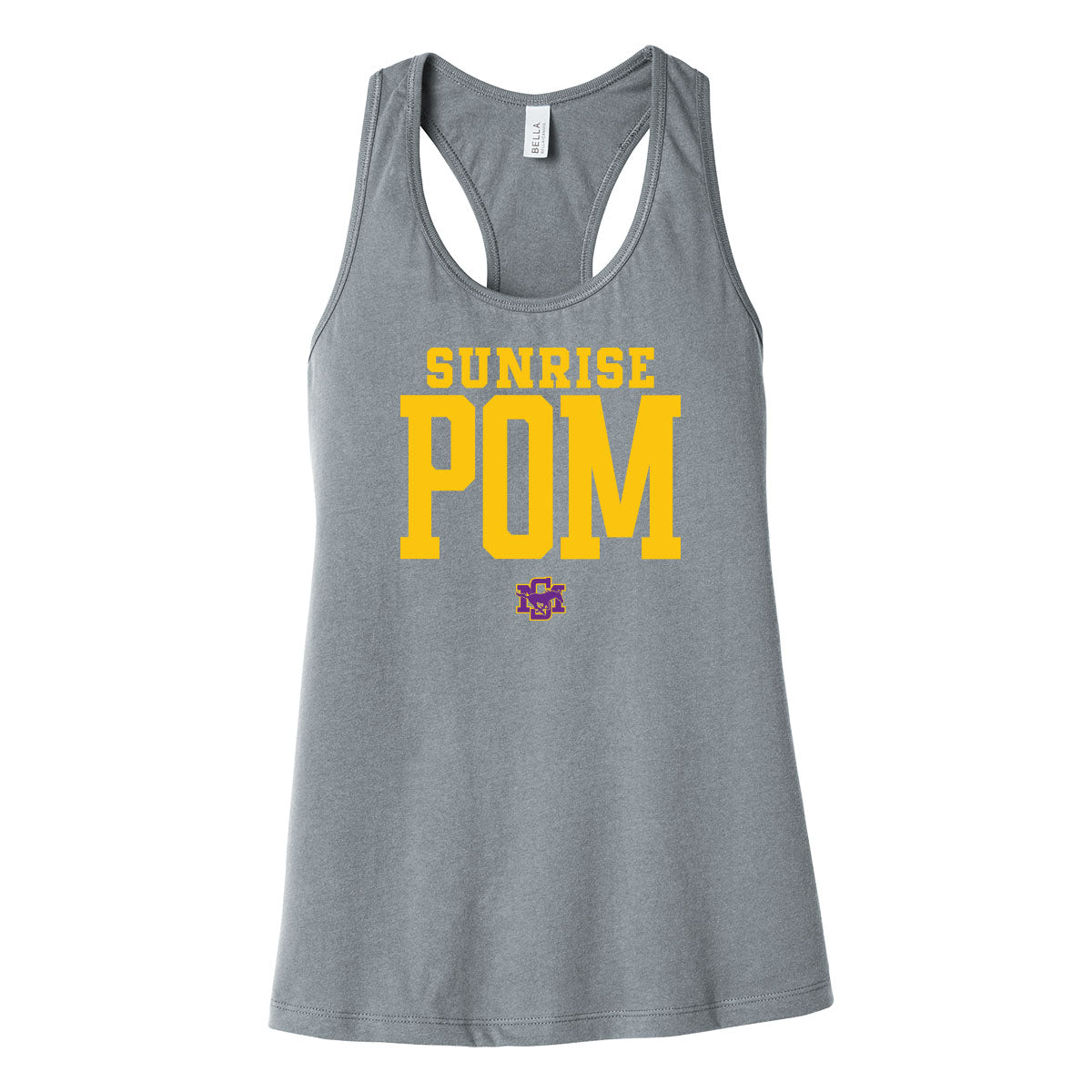 Sunrise Pom Womens Racerback Tank