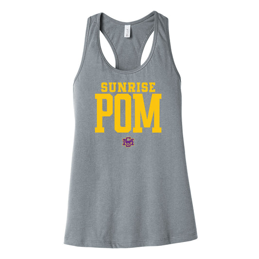 Sunrise Pom Womens Racerback Tank