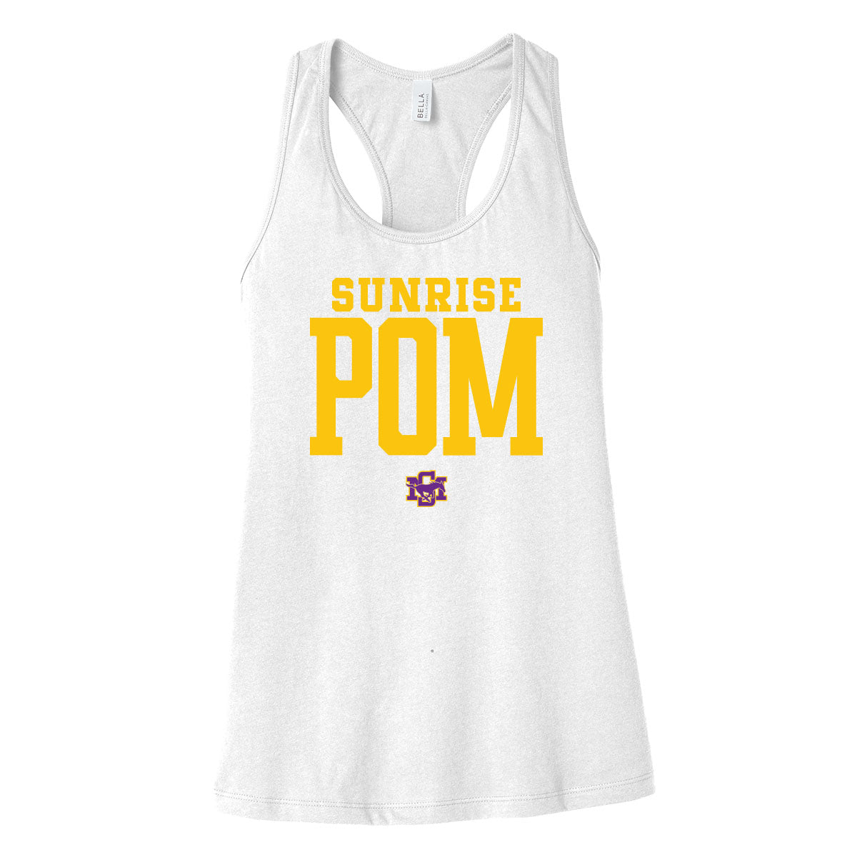 Sunrise Pom Womens Racerback Tank