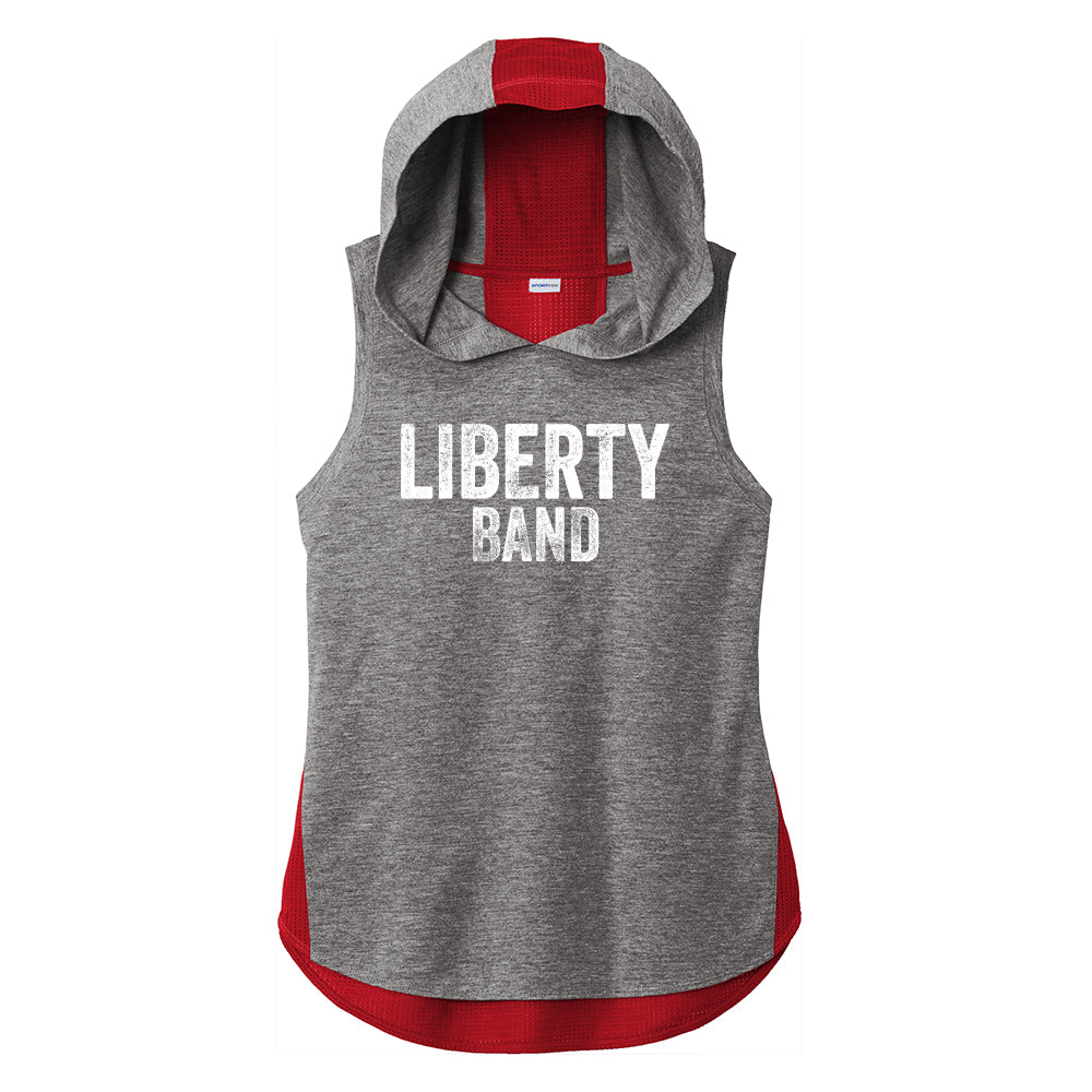 Distressed Liberty Band Women's Performance Tank Hoodie