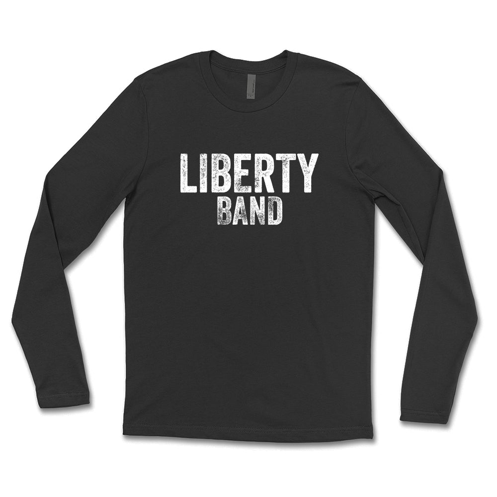 Distressed Liberty Band Long Sleeve Tee