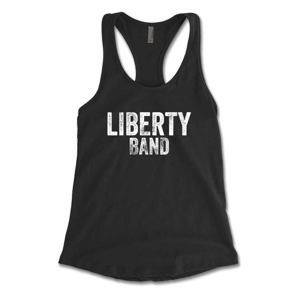 Distressed Liberty Band Women's Racerback Tank