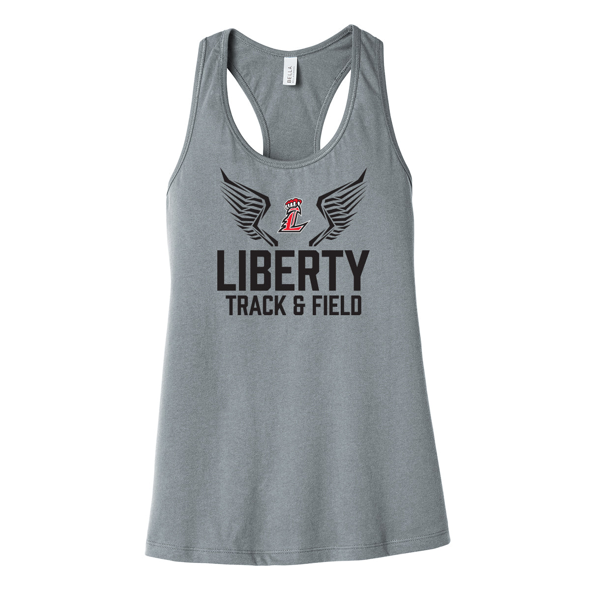 Liberty Track and Field In Black Logo Women's Racerback Tank