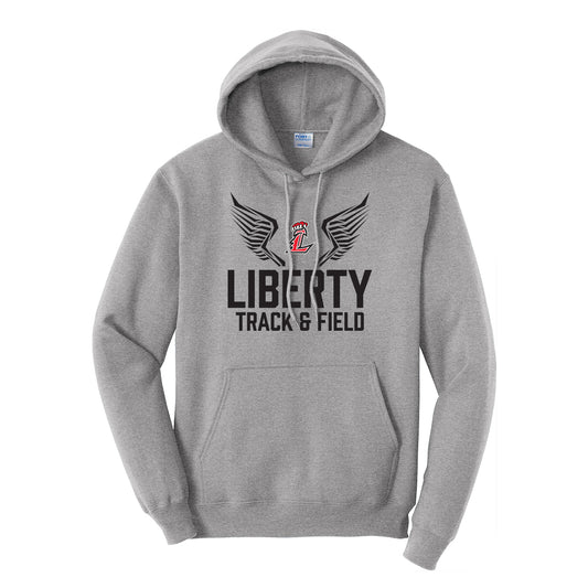 Liberty Track and Field in Black Logo Hoodie