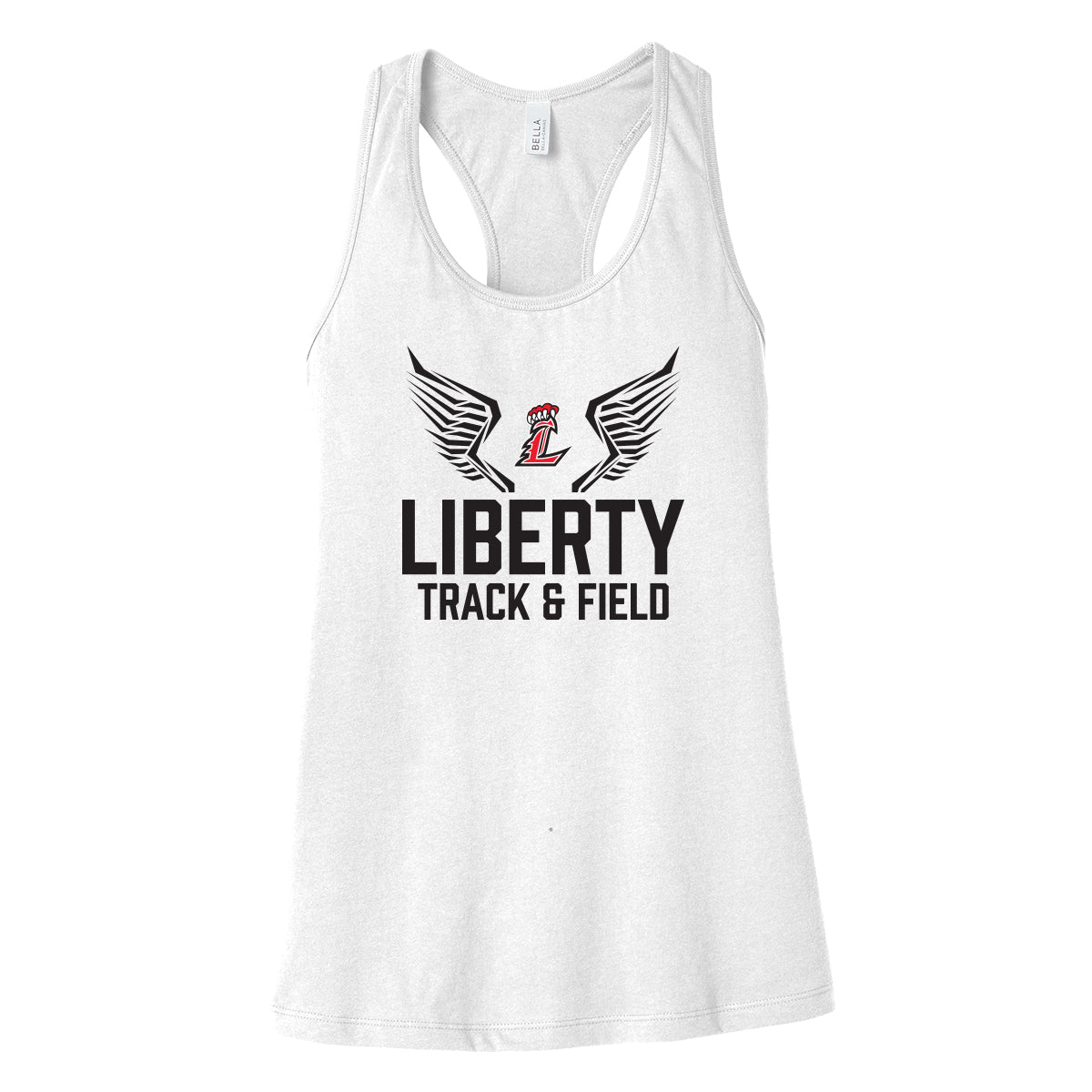Liberty Track and Field In Black Logo Women's Racerback Tank