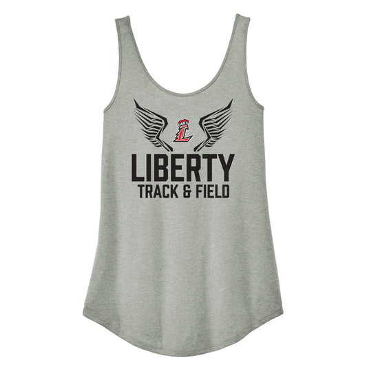 Liberty Track and Field Logo In Black Women's Tank Top