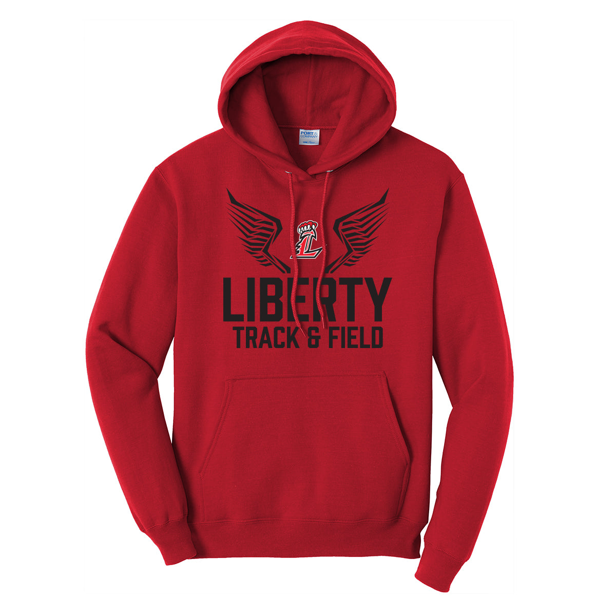 Liberty Track and Field in Black Logo Hoodie