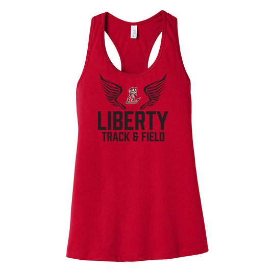 Liberty Track and Field In Black Logo Women's Racerback Tank