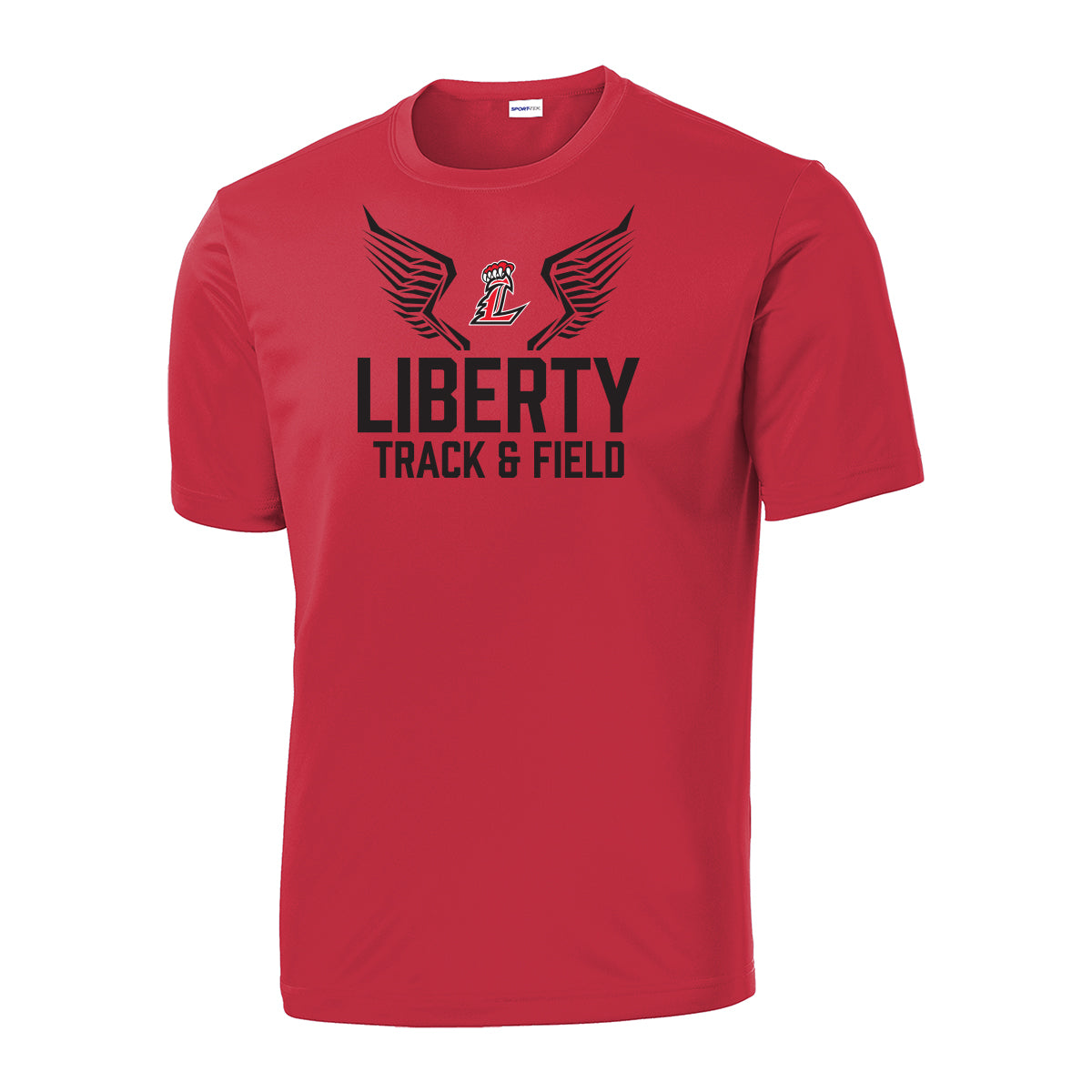 Liberty Track and Field in Black Dri Fit Tee