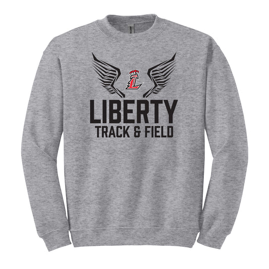 Liberty Track and Field Logo in Black Crewneck Sweatshirt