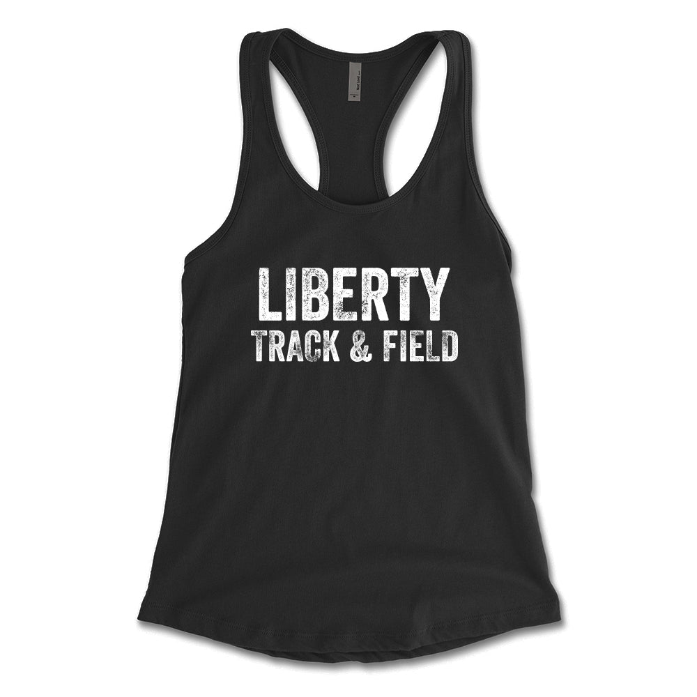 Distressed Liberty Track and Field Women's Racerback Tank