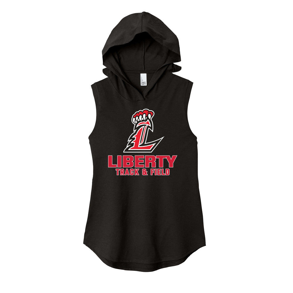 Liberty Track Ladies Hooded Sleeveless Tee
