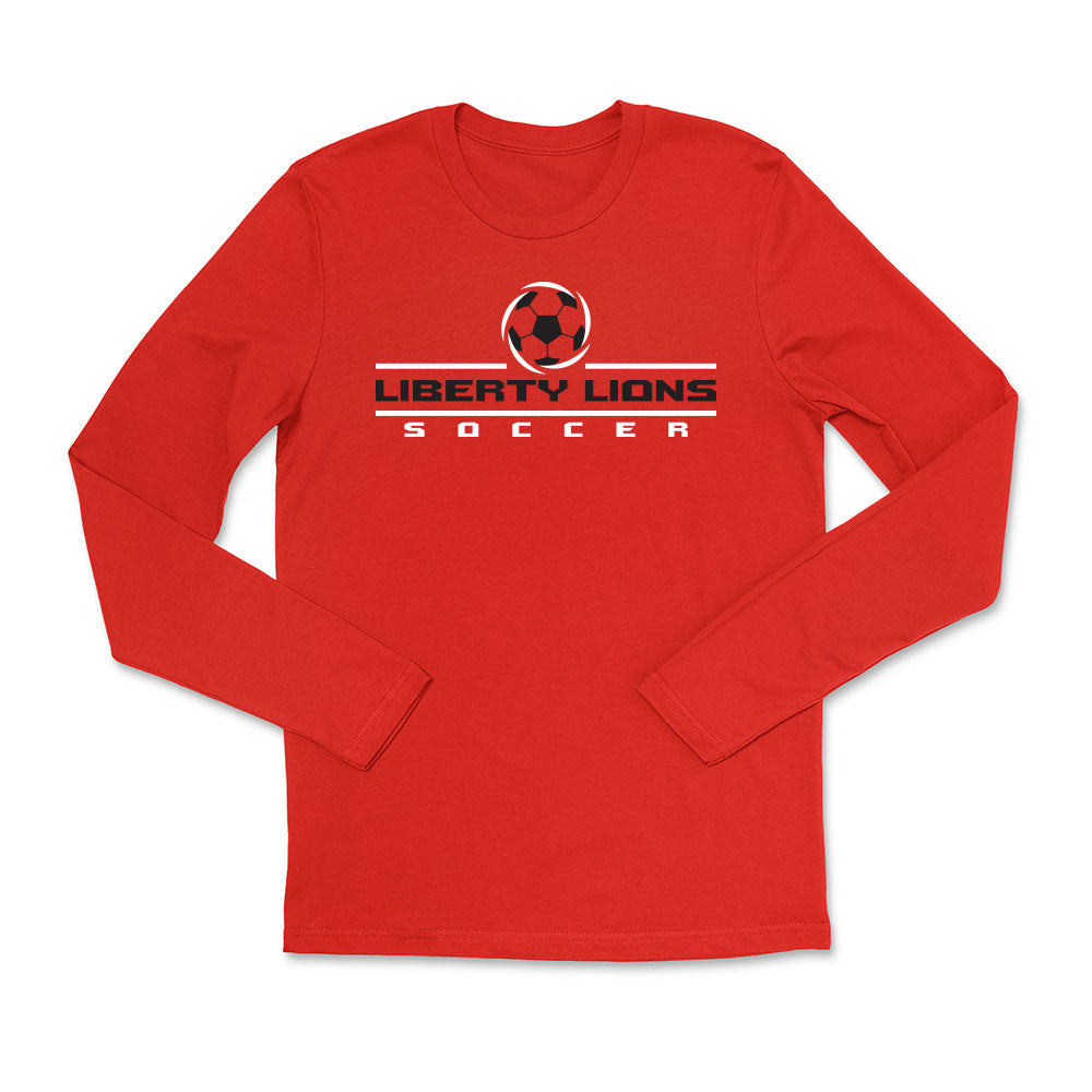 Men's Liberty Lions Soccer Practice Unisex Long Sleeve Tee