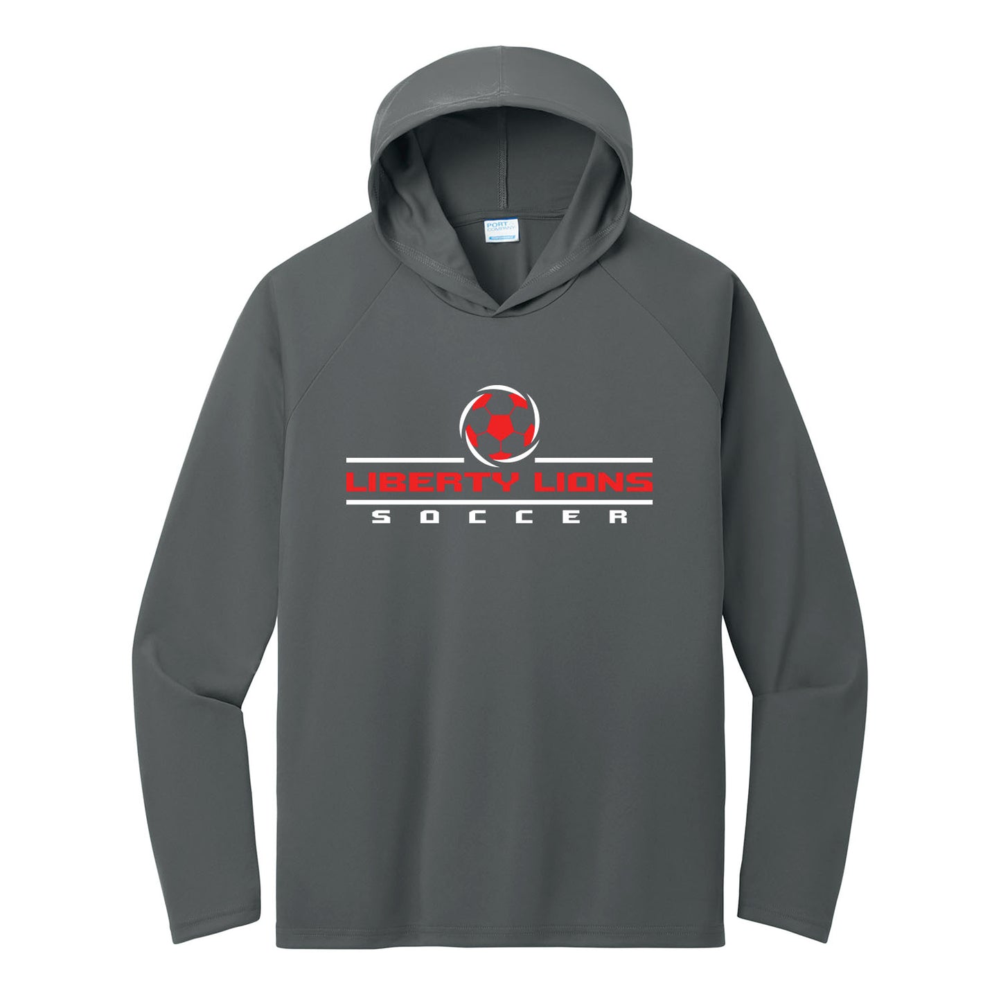 Men's Liberty Lions Soccer Practice Performance Hooded Long Sleeve Tee