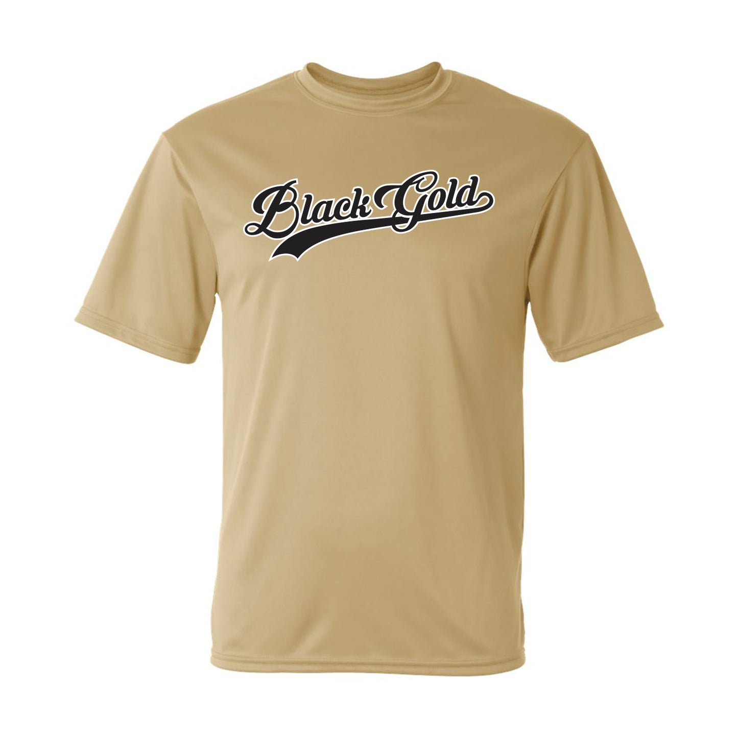 Black Gold Script Dri Fit Tee