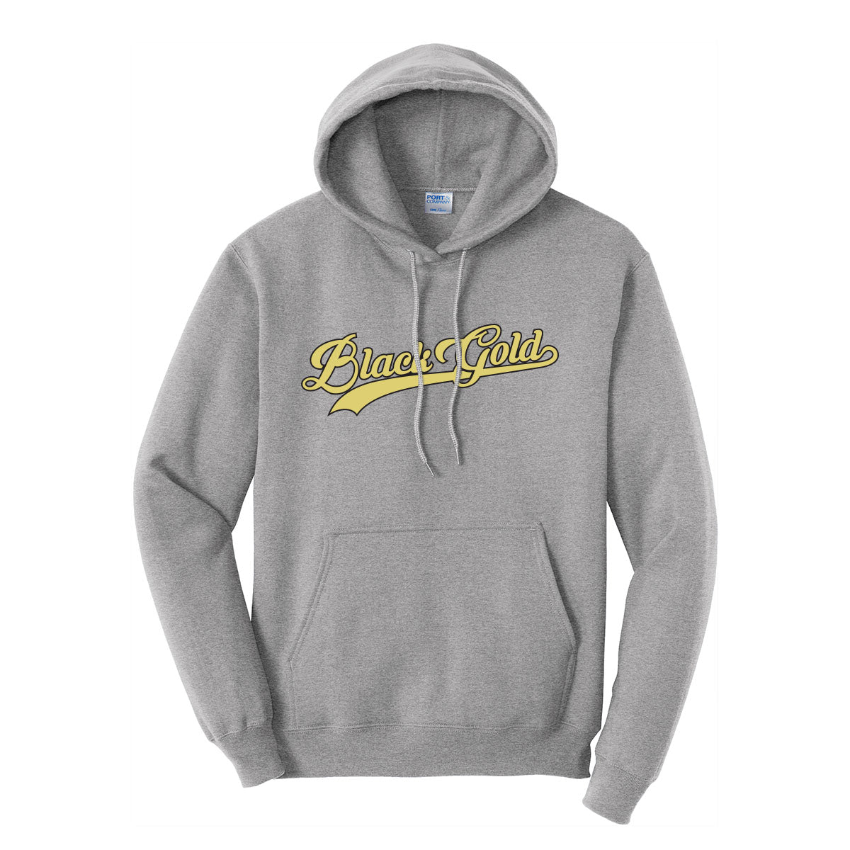 Black Gold Script Hoodie