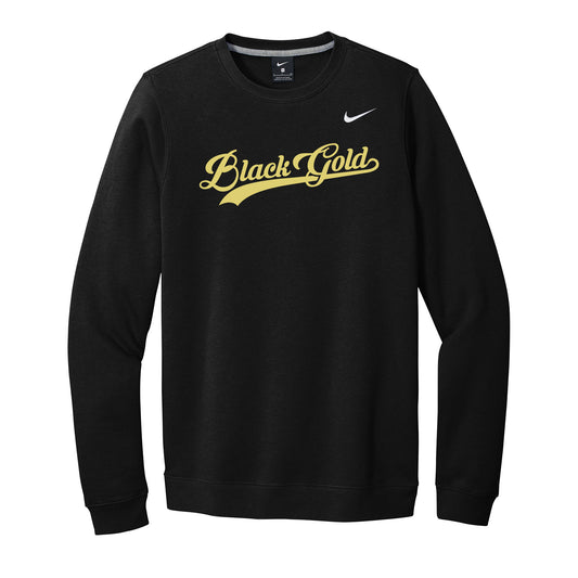 Black Gold Script Nike Crewneck Sweatshirt