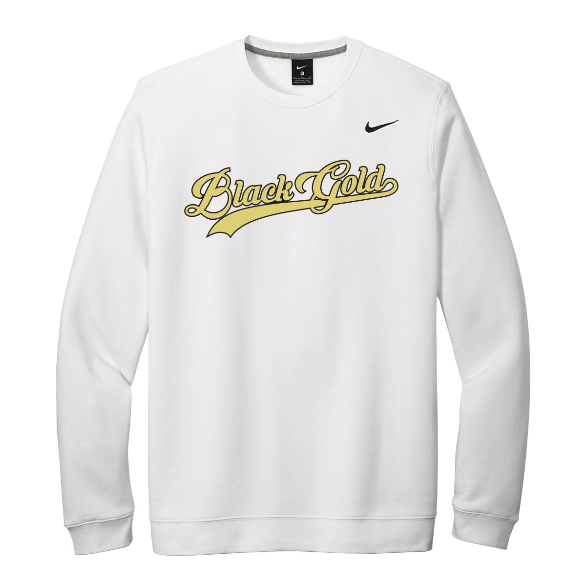 Black Gold Script Nike Crewneck Sweatshirt