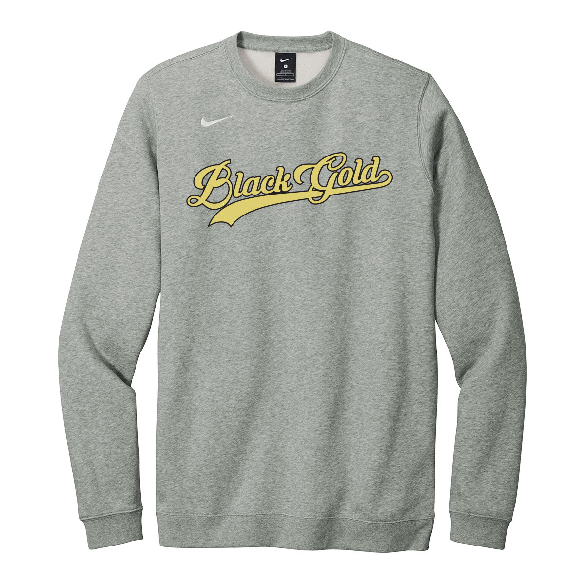 Black Gold Script Nike Crewneck Sweatshirt