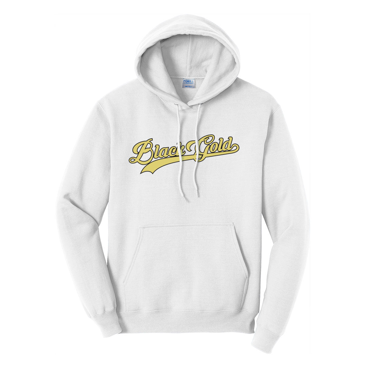 Black Gold Script Hoodie