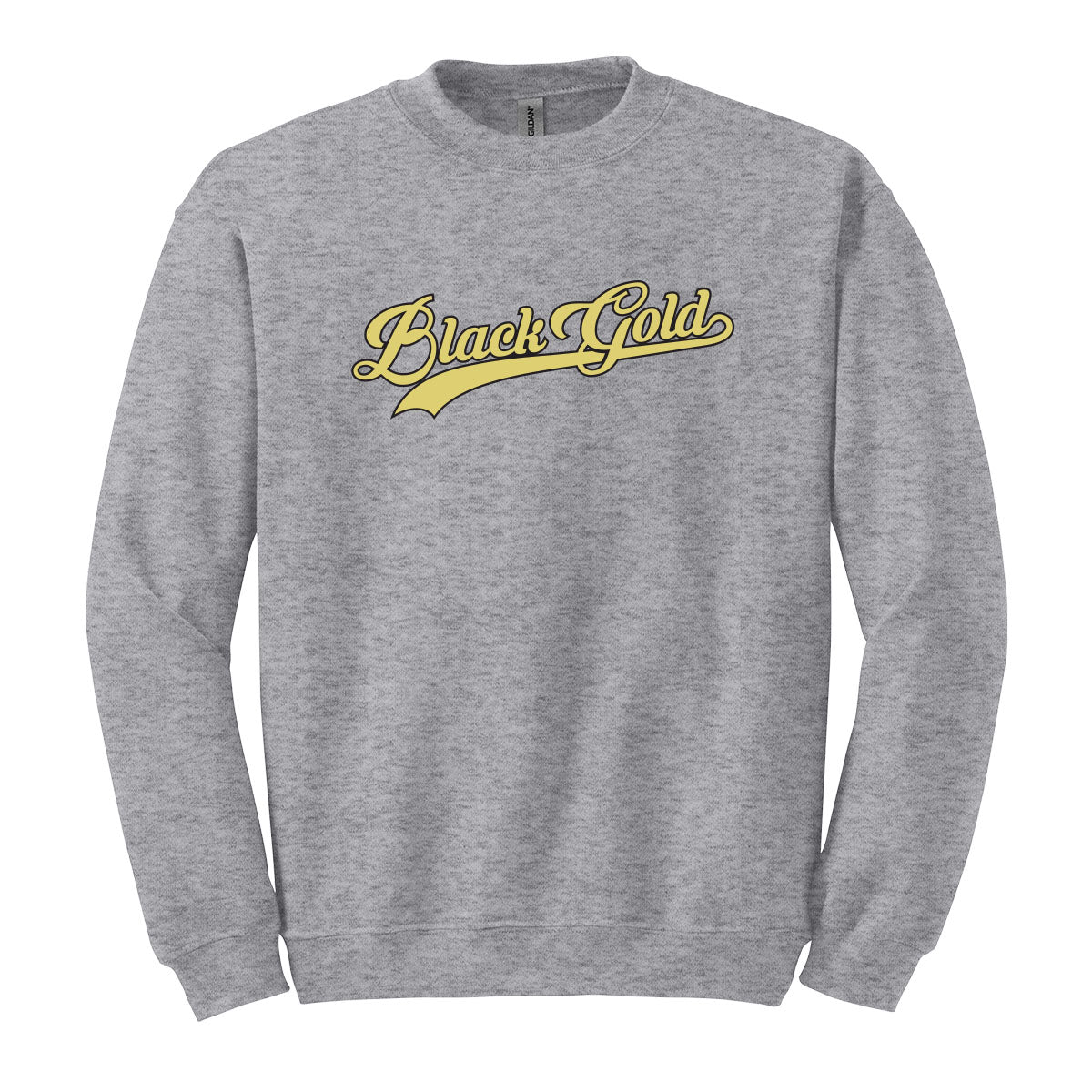 Black Gold Script Unisex Crewneck Sweatshirt