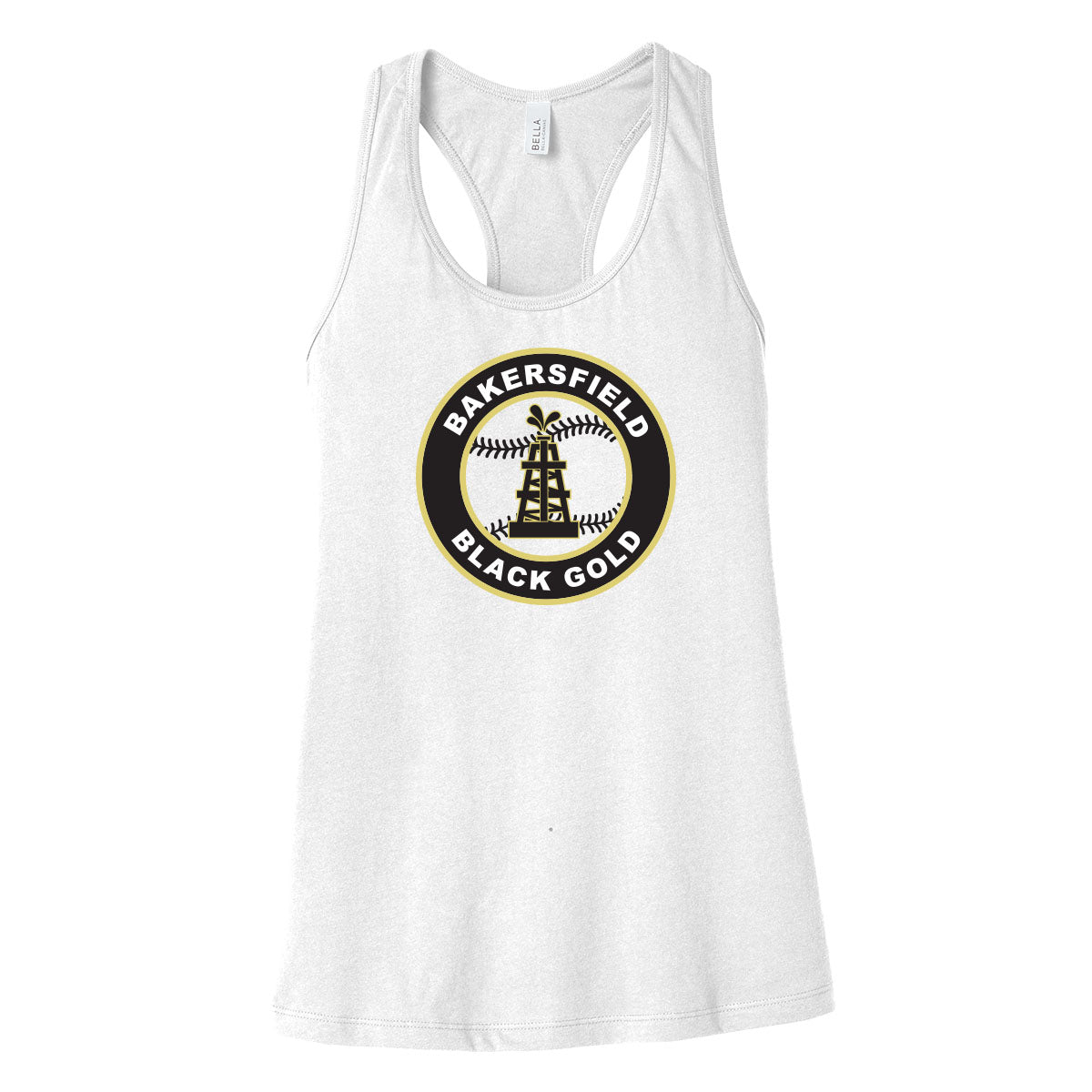 Black Gold Baseball Seal Women's Racerback Tank