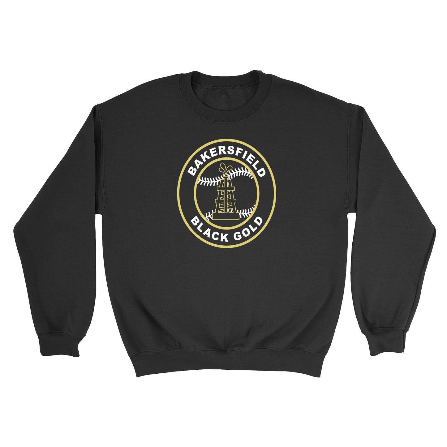 Black Gold Baseball Seal Unisex Crewneck Sweatshirt