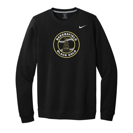 Black Gold Baseball Seal Nike Crewneck Sweatshirt