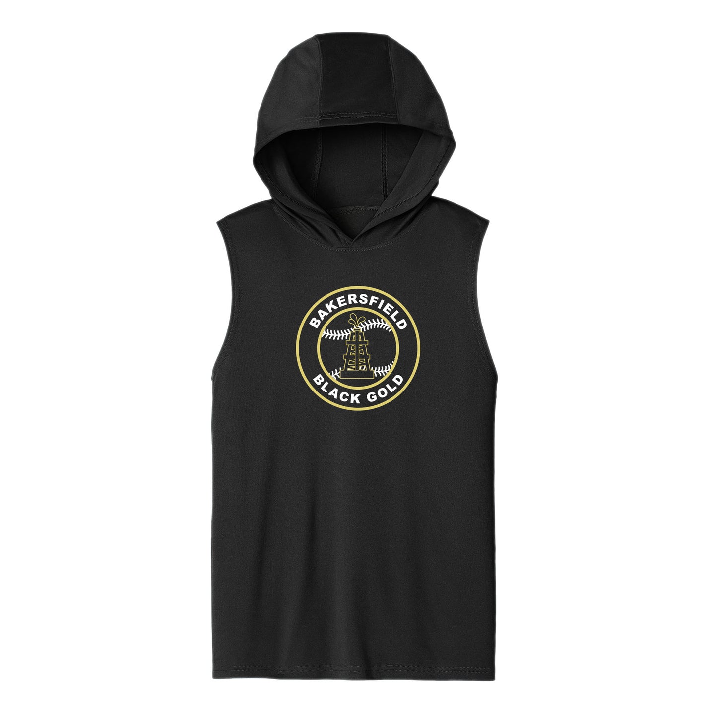 Black Gold Baseball Seal Unisex Dri Fit Hooded Tank