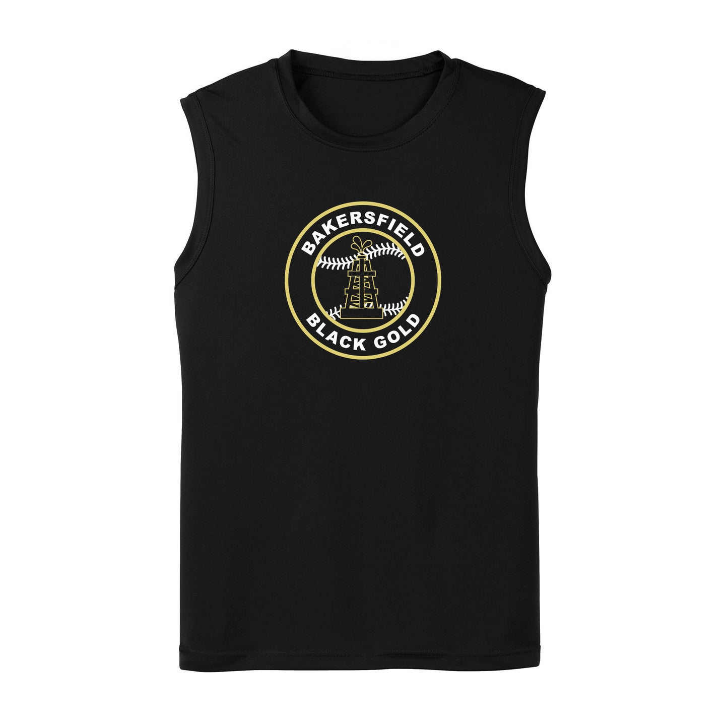 Black Gold Baseball Seal Performance Sleeveless Tank