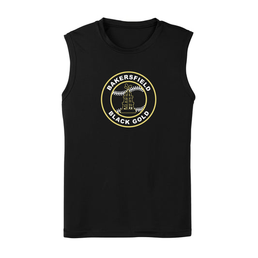 Black Gold Baseball Seal Performance Sleeveless Tank