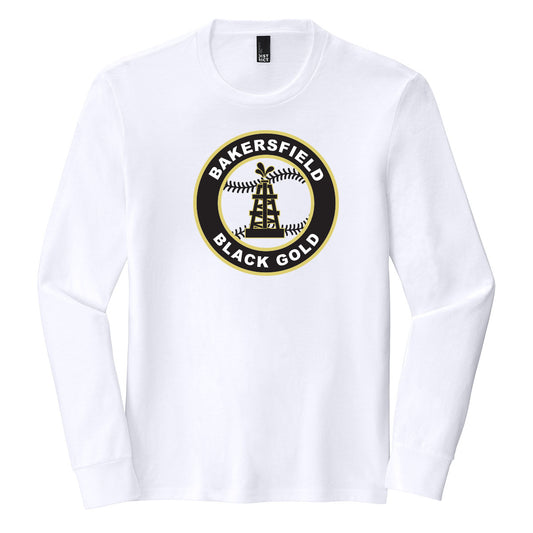 Black Gold Baseball Seal Long Sleeve Tee