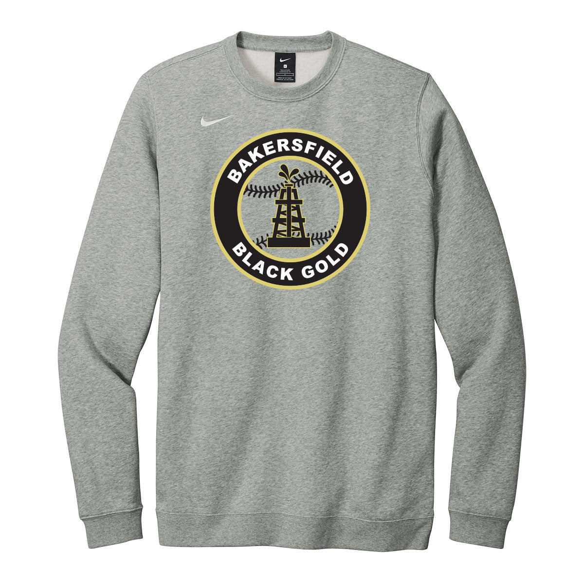 Black Gold Baseball Seal Nike Crewneck Sweatshirt