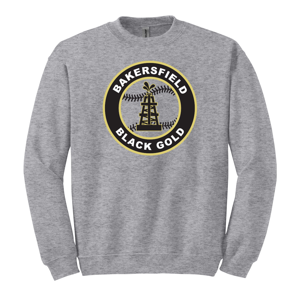 Black Gold Baseball Seal Unisex Crewneck Sweatshirt