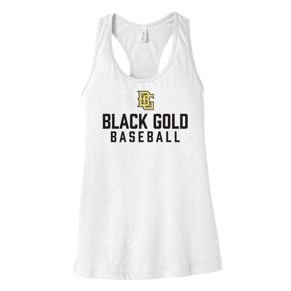 Black Gold Baseball Women's Racerback Tank