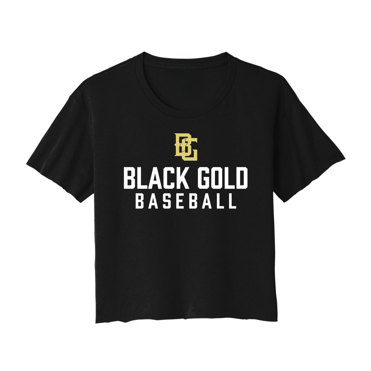 Black Gold Baseball Cropped Tee