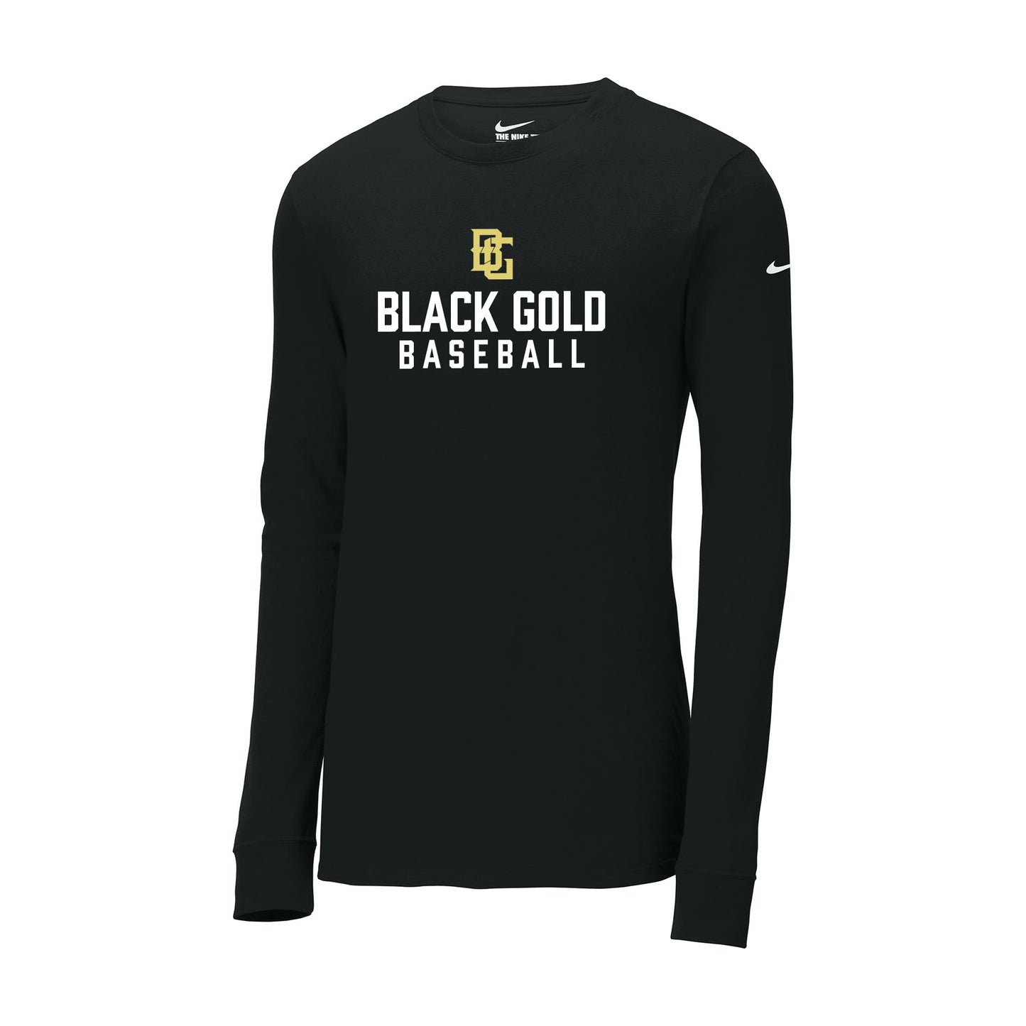 Black Gold Baseball Nike Long Sleeve Tee
