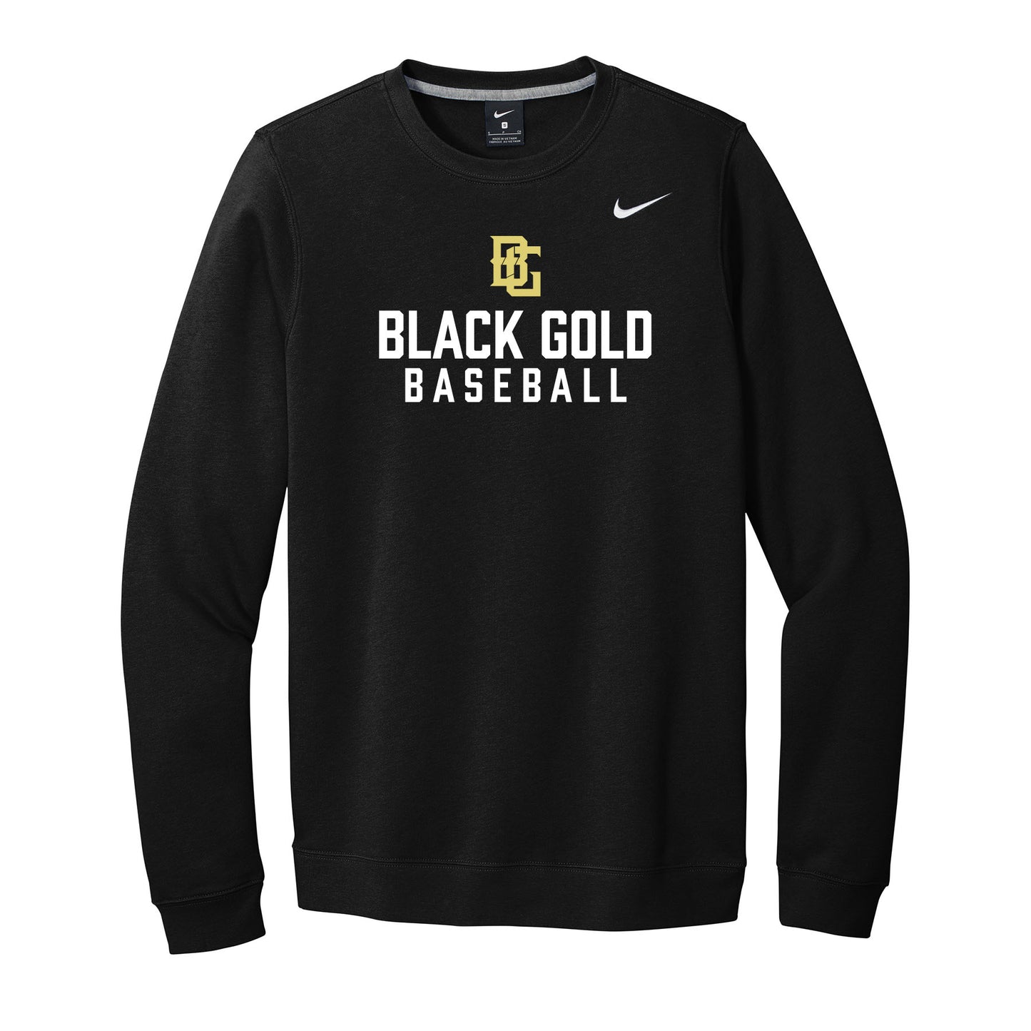 Black Gold Baseball Nike Crewneck Sweatshirt