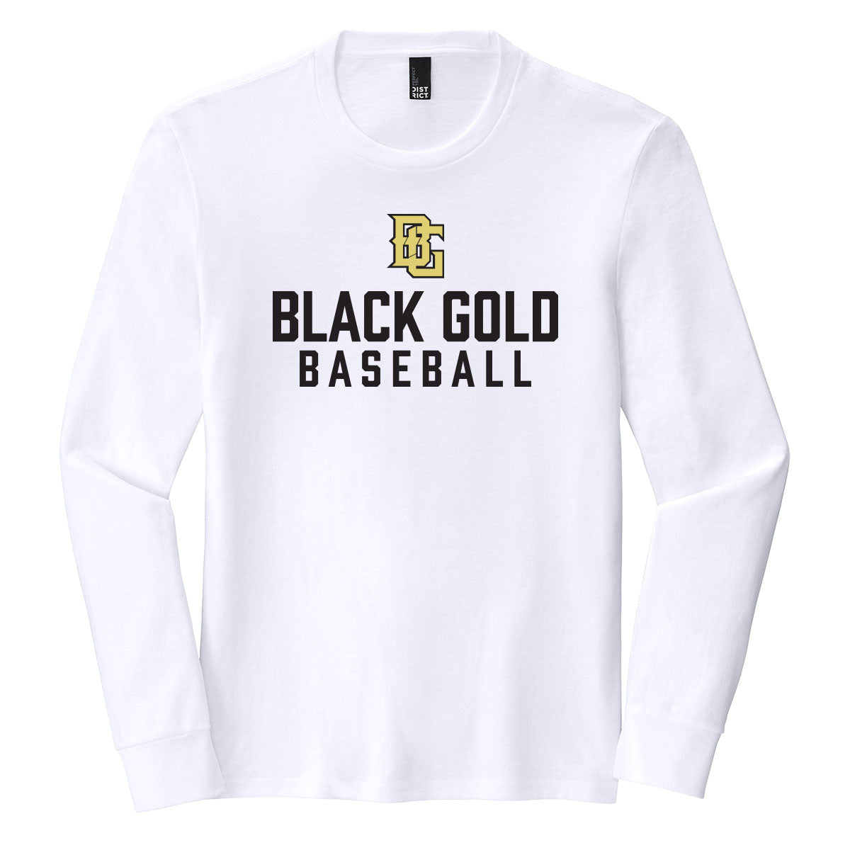 Black Gold Baseball Long Sleeve Tee